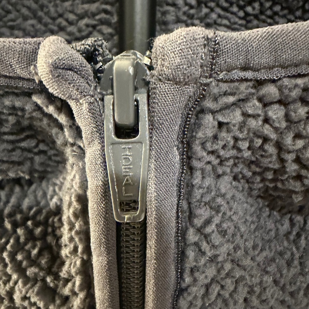 American Eagle Outfitters Womens Gray Sherpa Fleece Full Zip Hoodie Jacket XS - Picture 6 of 11